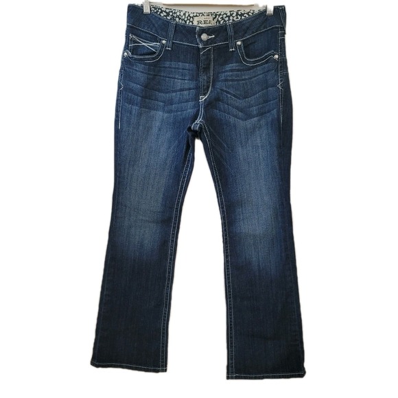 Ariat Denim - Ariat Real Denim Women 32S Lakeshore‎ Lowrise Boot Rosy Whipstitch Jeans Western